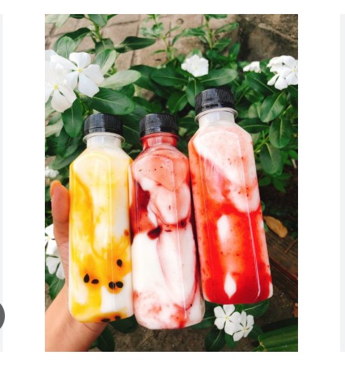 Chai nhựa vuông nắp đen 350ml 10 chai