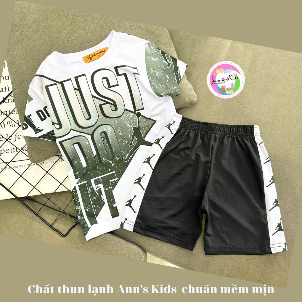 Đồ bộ bé trai size đại 22-40kg cho bé 10 tuổi thể thao vải thun lạnh 3D cao cấp Jennie kids J483