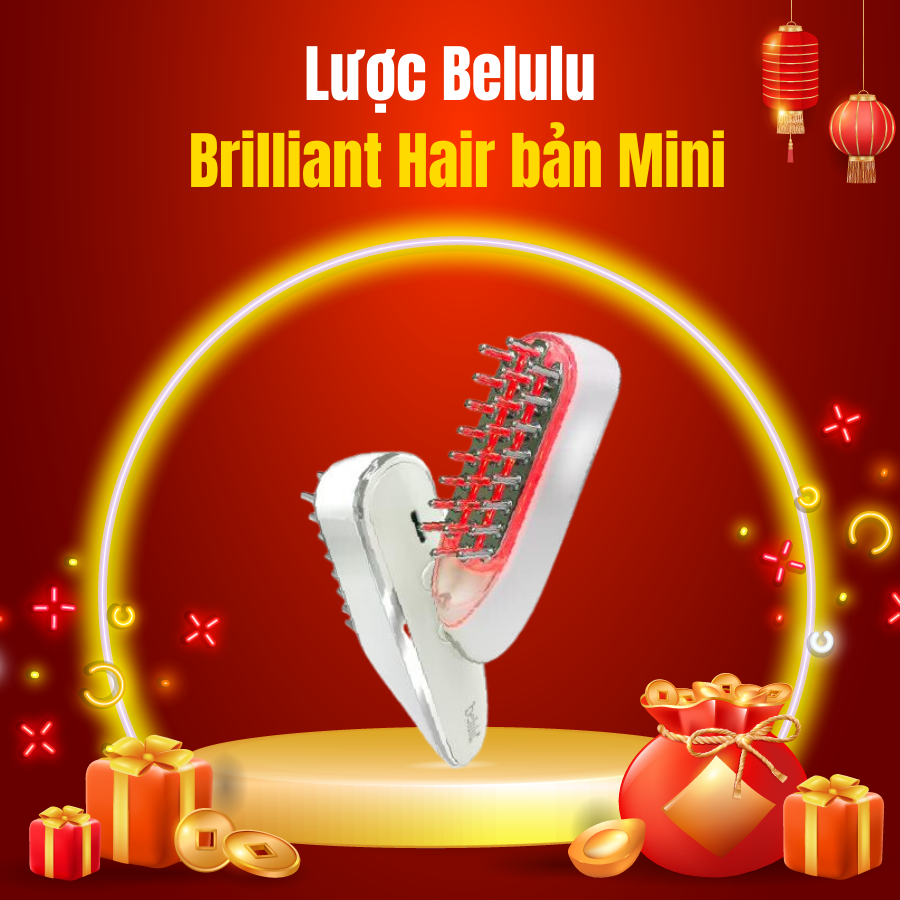 Lược chăm sóc tóc cao cấp Belulu Brilliant Hair bản Mini
