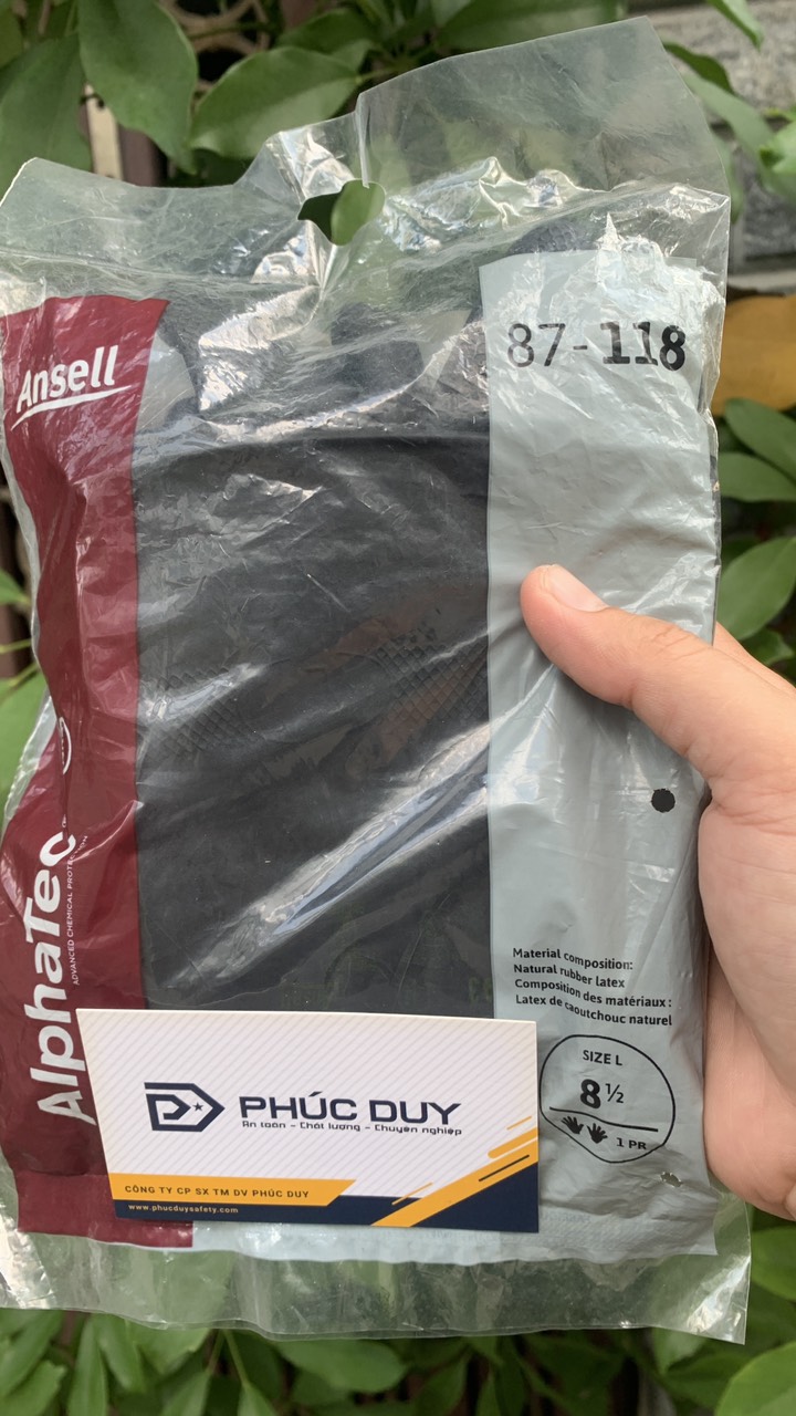 Găng tay chống hóa chất ansell alphatec® 87-118