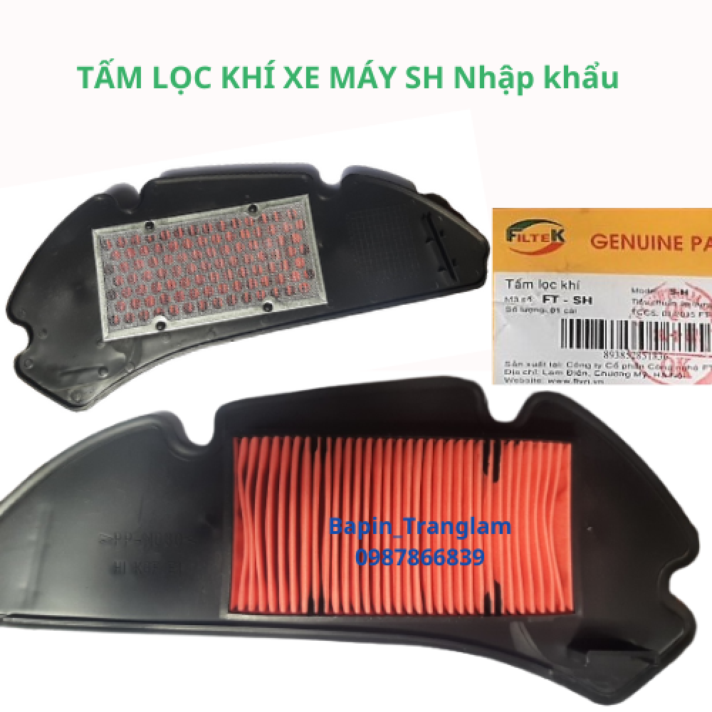 Lọc gió xe máy sh 125, 150, sh more, lọc gió nhập dùng sh