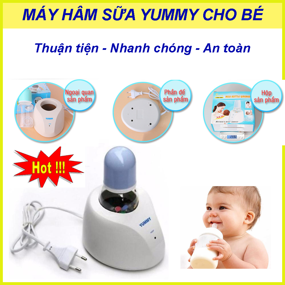 Máy hâm sữa yummy, máy giữ ấm sữa. máy hâm sữa yummy thiết kế gọn nhẹ, an toàn, tiện lợi, hâm nóng nhanh, giữ vững dinh dưỡng cho đường ruột của bé! mua ngay! lỗi 1 đổi 1