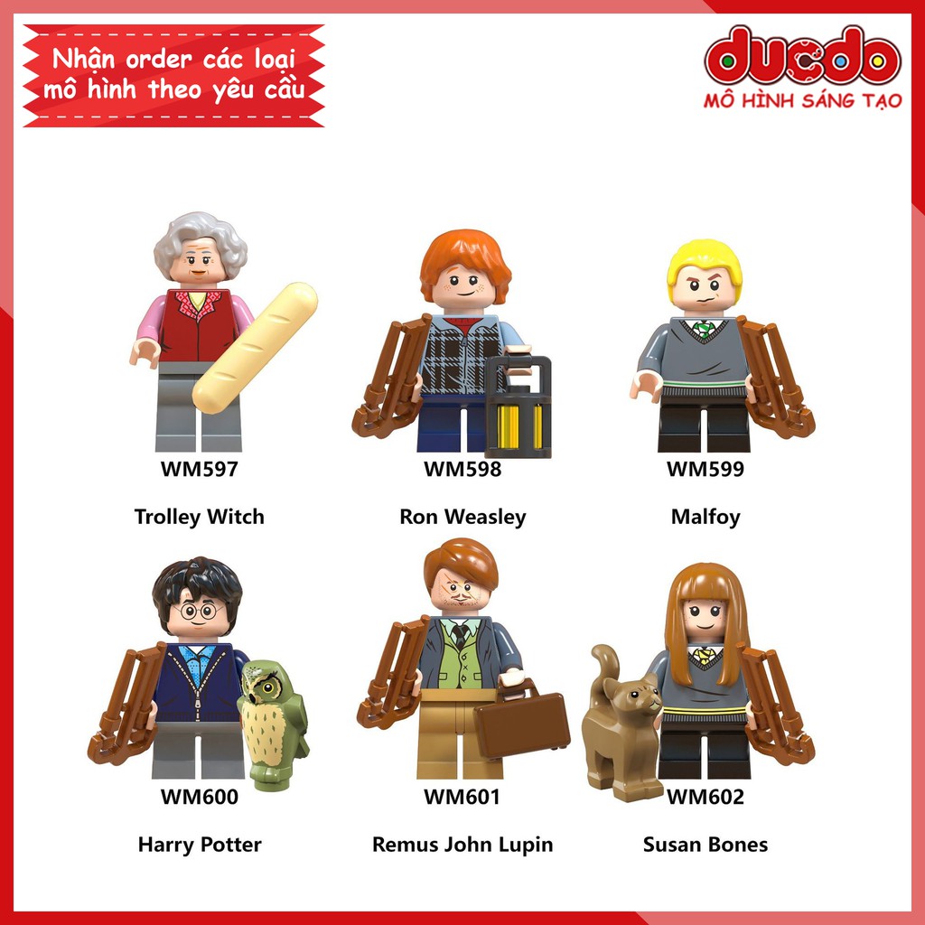 Minifigures các nhân vật trong Harry Pot.ter - Đồ chơi Lắp ghép Xếp hình Mini Mô hình WM 6046