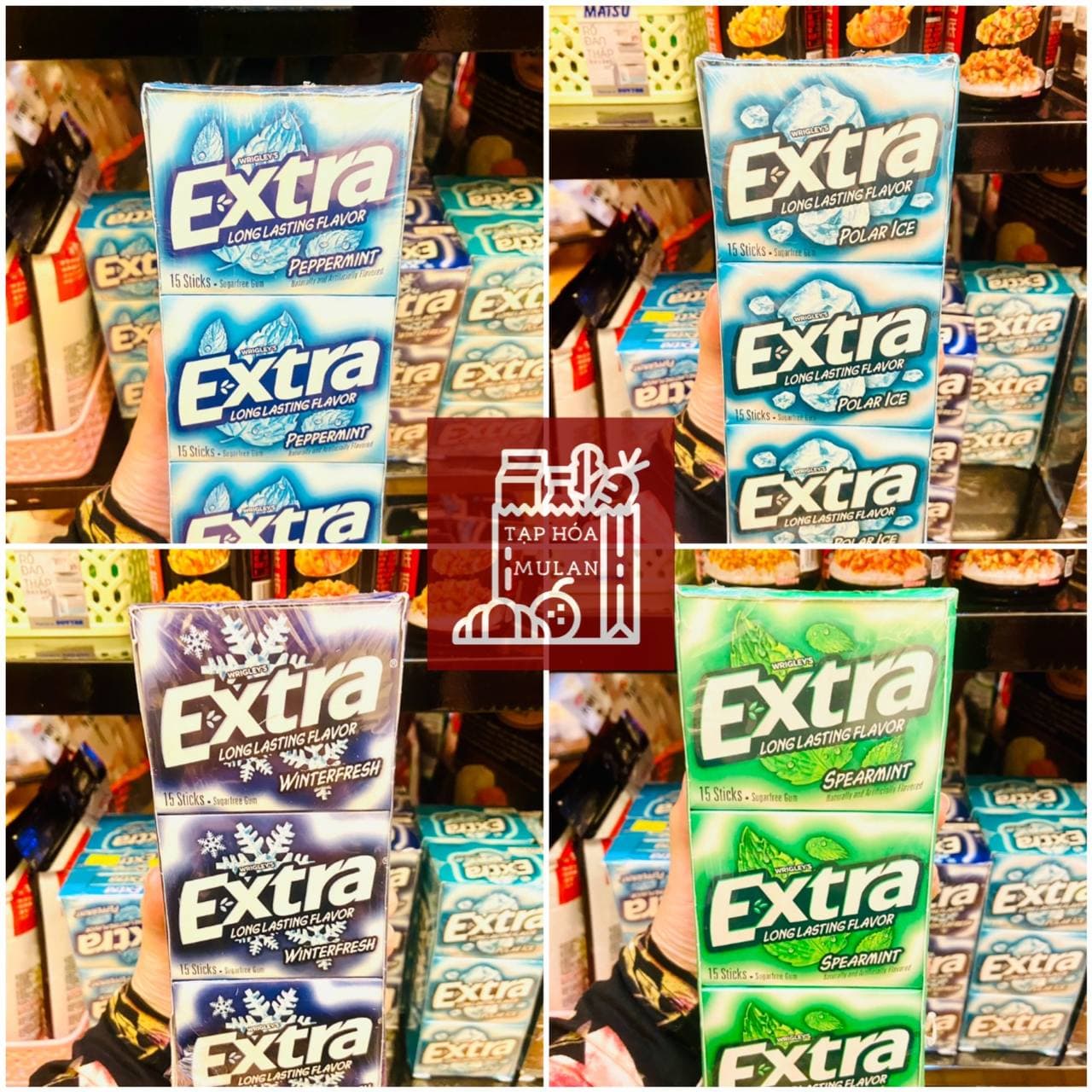 Kẹo gum Extra bạc hà không đường - Mỹ