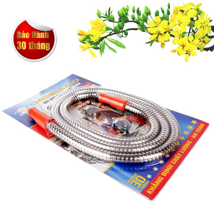 Dây dẫn gas inox koshudo bảo hành 30 tháng 1,5m