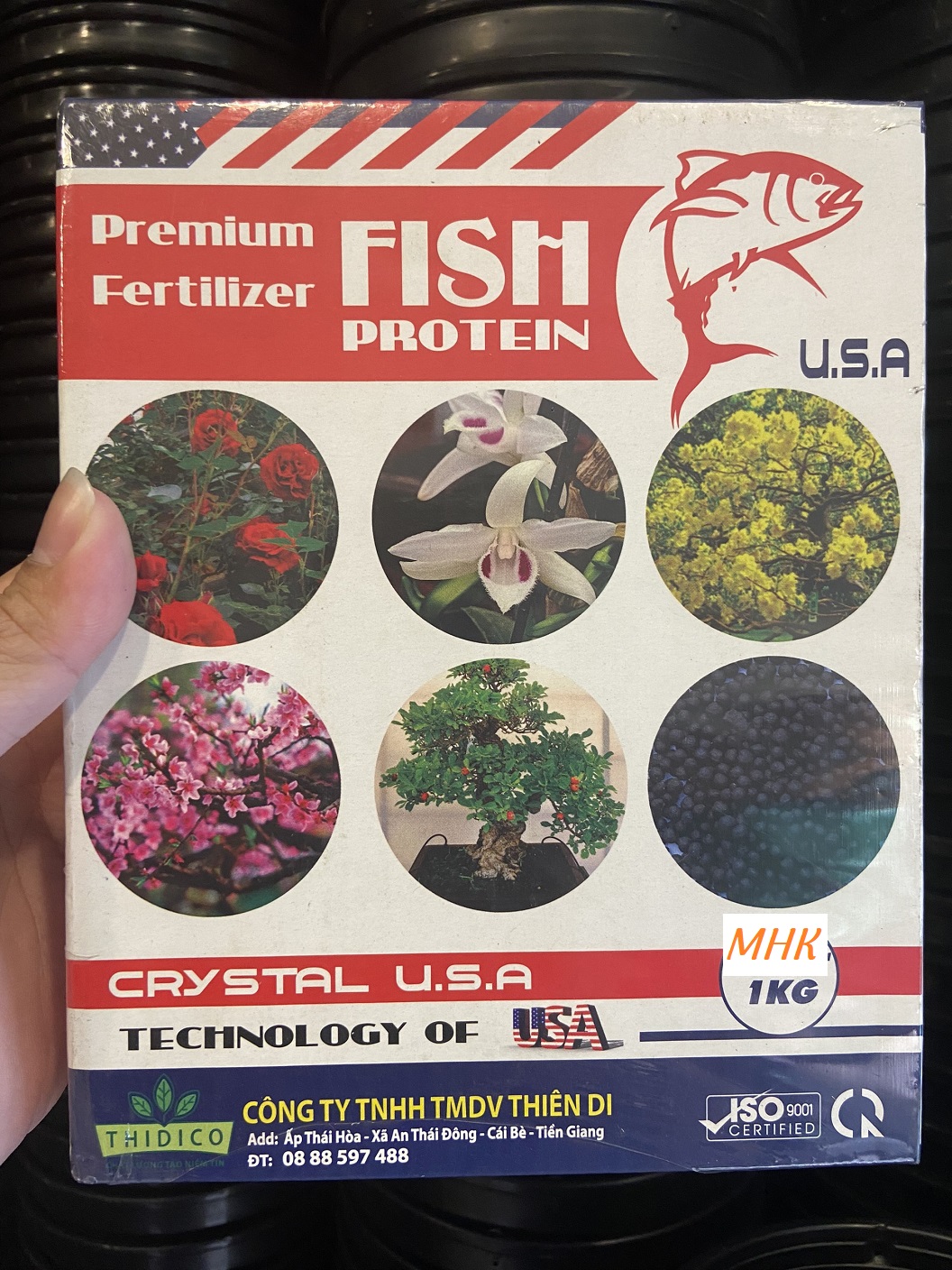 Phân cá hữu cơ tan chậm dạng viên - nhập khẩu - fish protein / bio fish/ profish ! hộp 1kg !
