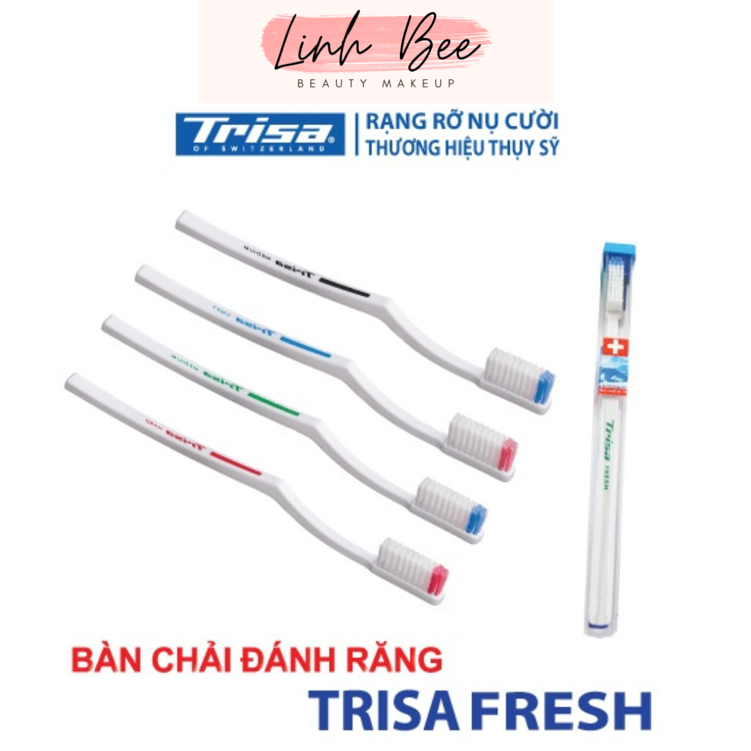 HCM- Bàn chải đánh răng Trisa Thụy Sĩ Đầu cứng/mềm/vừa bàn chảy trisa bàn chải chà răng