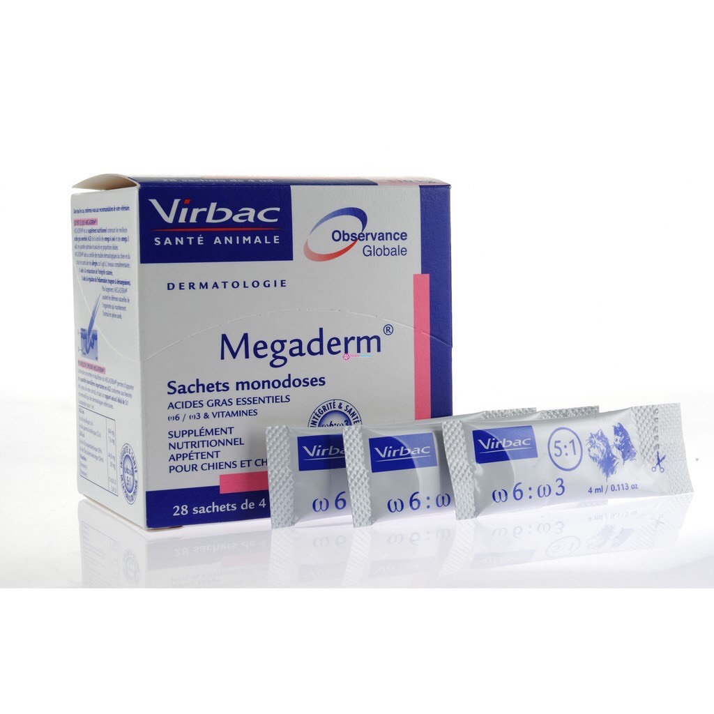 Gel Dưỡng mượt lông Megaderm Virbac dành cho chó mèo -
