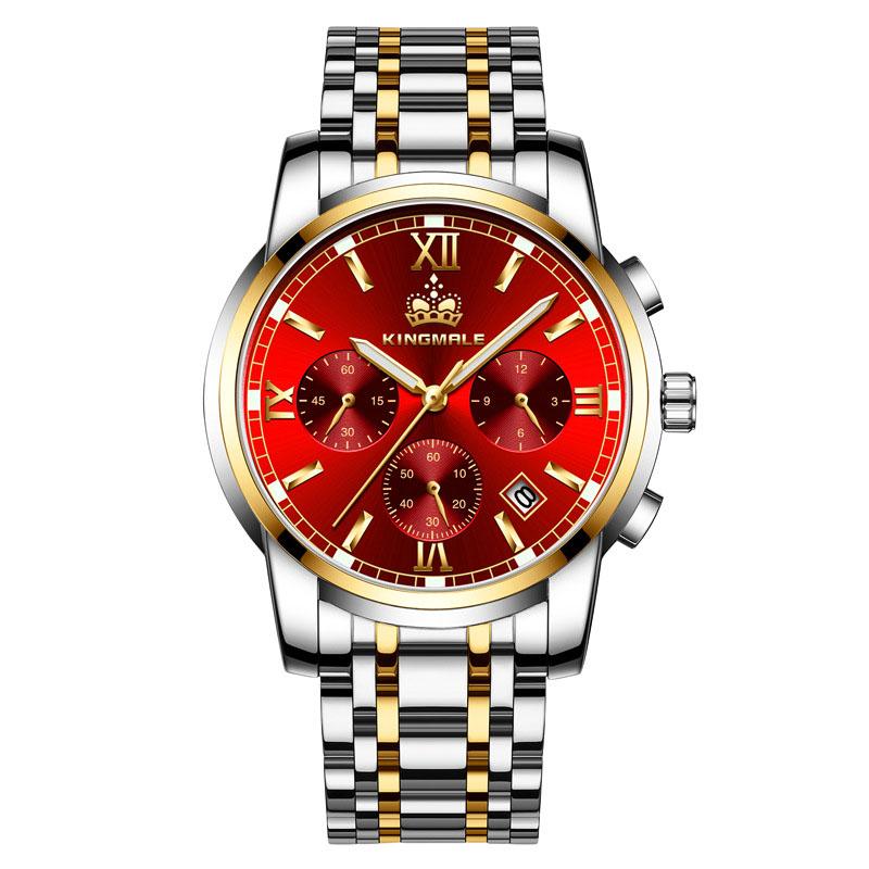 Đồng hồ Nam KINGMALE K1907  chạy 6 kim có lịch ngày đẳng cấp doanh nhân_FULL BOX