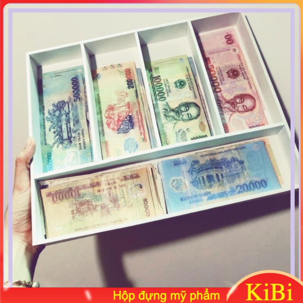 Hộp chia tiền thu ngân 5 ngăn đựng tiền lẻ các loại