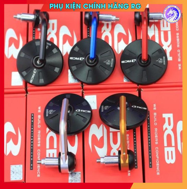 Kính chiếu hậu gắn gù thời trang RCB S6 BAR gương xe máy kiểu cực chất hàng chính hãng full hộp