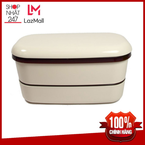 Hộp cơm văn phòng 2 ngăn màu trắng Kokubo Chất lượng cao nội địa Nhật Bản