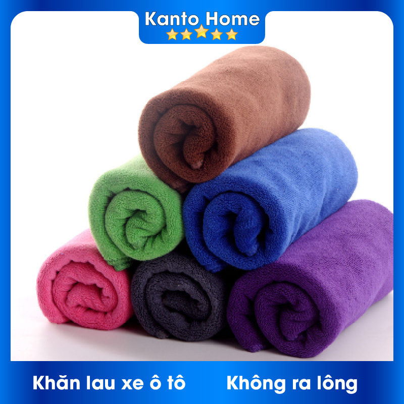 Khăn lau xe ô tô chuyên dụng Kanto Home lau, rửa xe, đánh bóng xe hơi, xe tải, xe máy, đồ dùng, dụng cụ inox, siêu mềm, an toàn bảo dưỡng xe, không ra lông , mềm mịn, thấm hút tốt