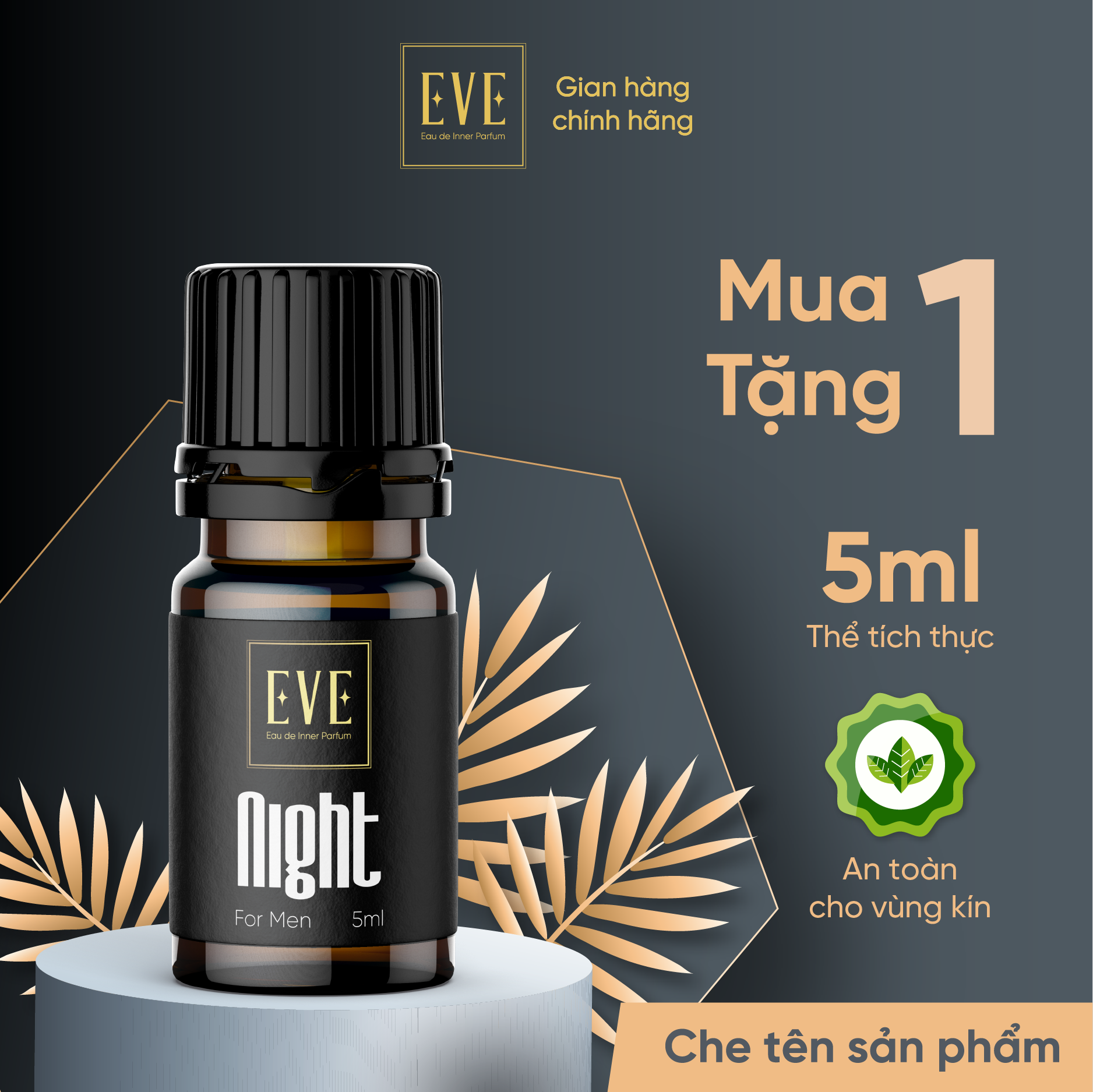 Nước hoa vùng kín nam 5ml night - nuoc hoa vung kin eve - eau de parfum nước hoa nam chính hãng
