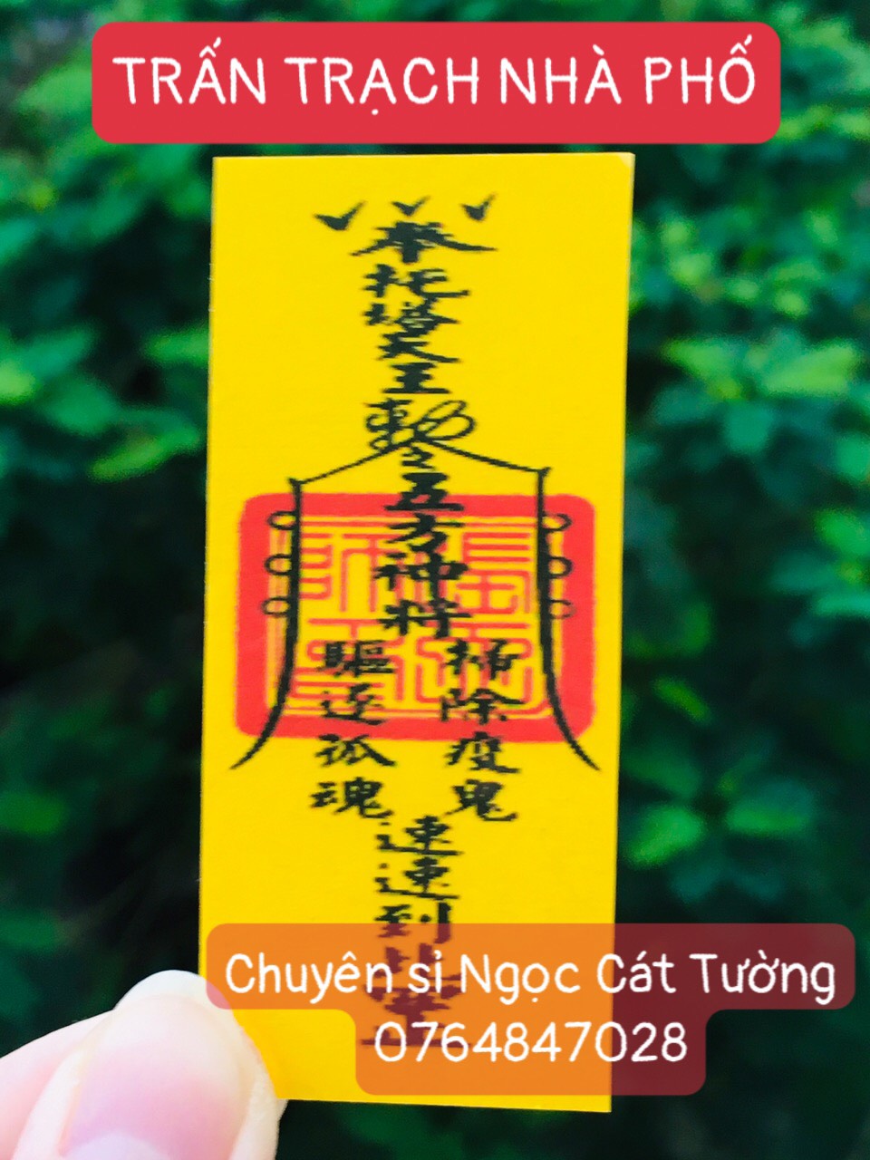 [HCM]Linh phù giấy vàng TRẤN TRẠCH NHÀ PHỐ để bóp ví túi xách - Đã chú