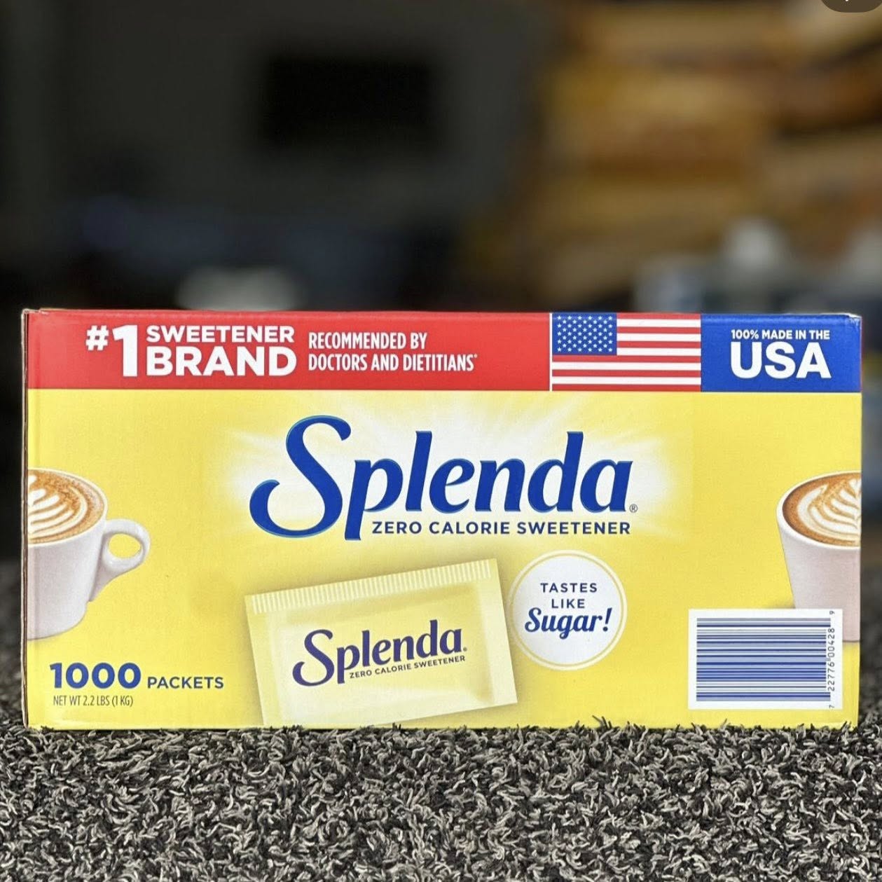 (U.S.A)Đường Ăn Kiêng SPLENDA ZERO CALORIE SWEETENER CỦA MỸ Hộp 1000 gói