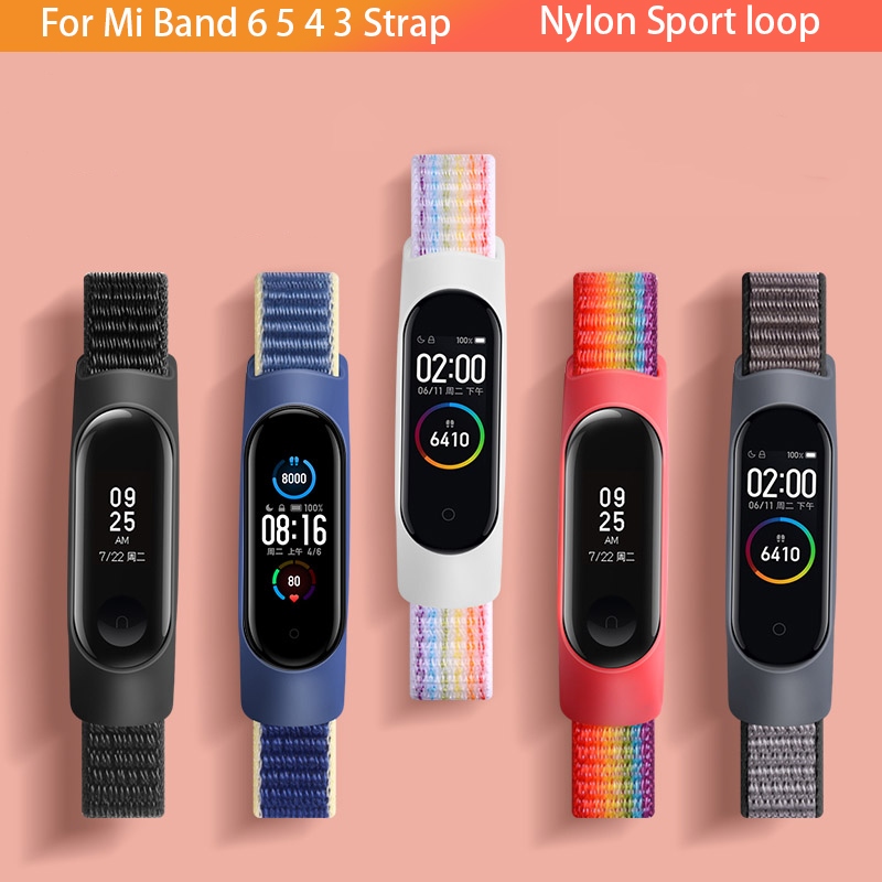 Nylon Strap For Xiaomi Mi Band 7 4 3 5 6 Bracelet Wristband Sports