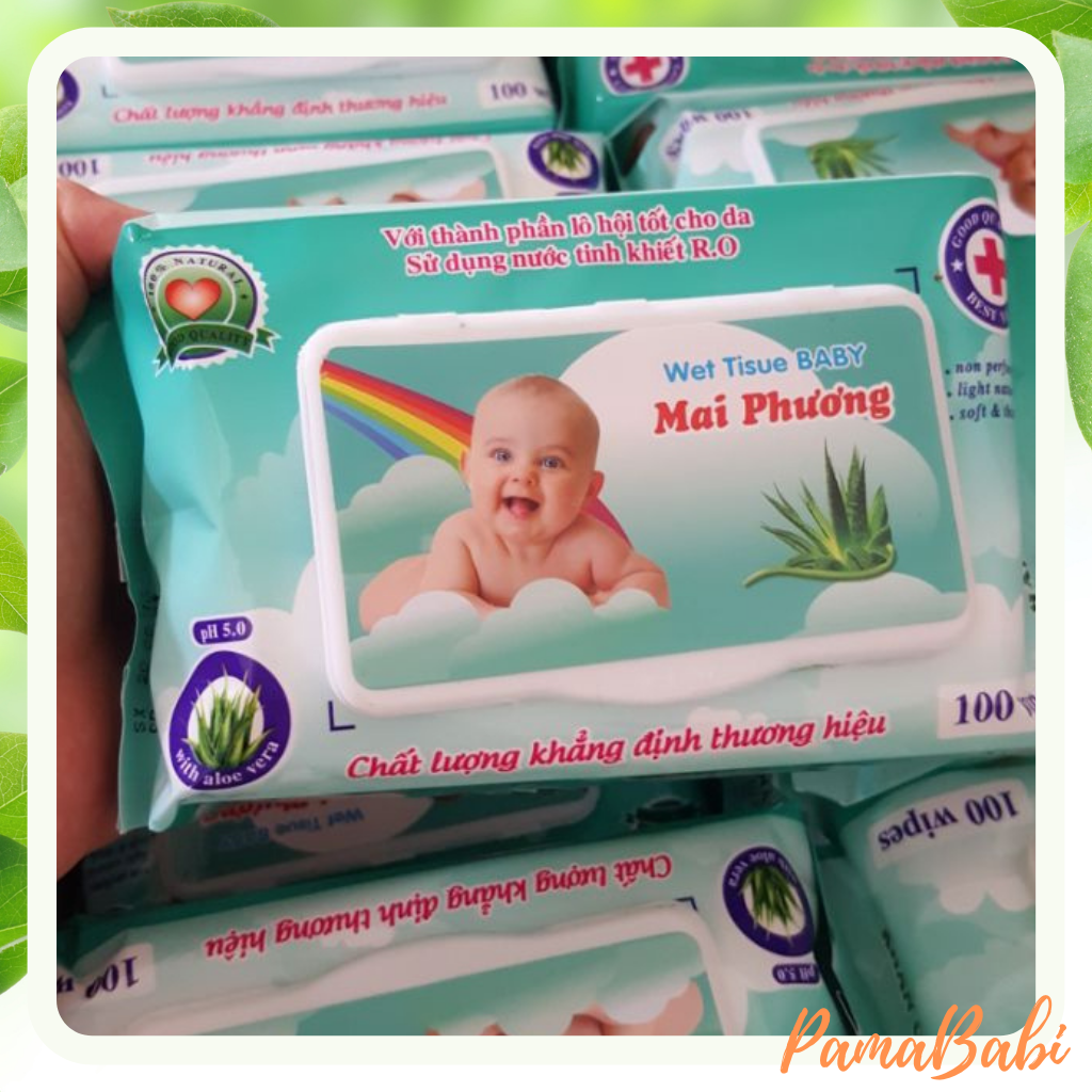 Gói 100 tờ khăn ướt Mai Phương