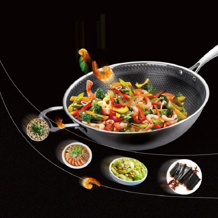 Chảo lòng sâu vân tổ ong chống dính 32cm