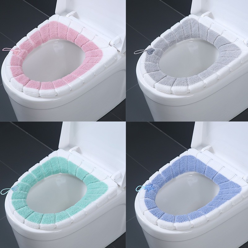 Tấm lót nỉ bồn cầu họa tiết dễ thương, miếng lót bồn cầu nỉ kẻ vân nổi loại đẹp, lót nỉ bồn cầu, tấm lót nỉ bồn cầu mùa đông ấm ấp, miếng lót nỉ bồn cầu