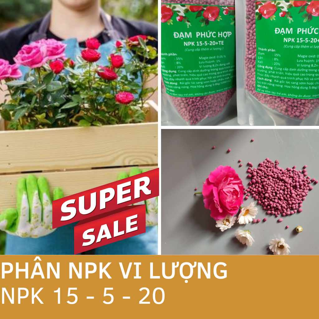 Phân npk bón hoa hồng, phân vi lượng bón rau hoa cây trồng, npk bón cây cảnh hoa giấy