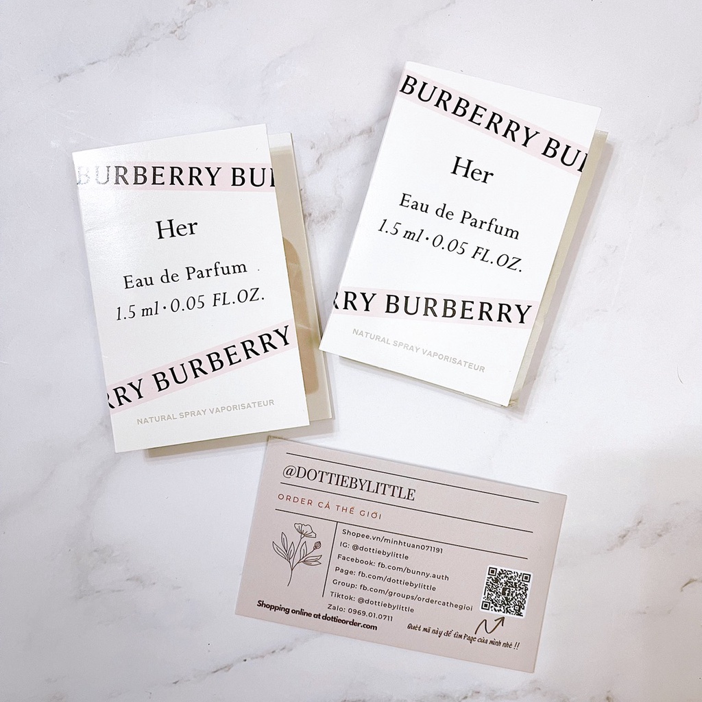 Vial nước hoa Burberry Her EDP