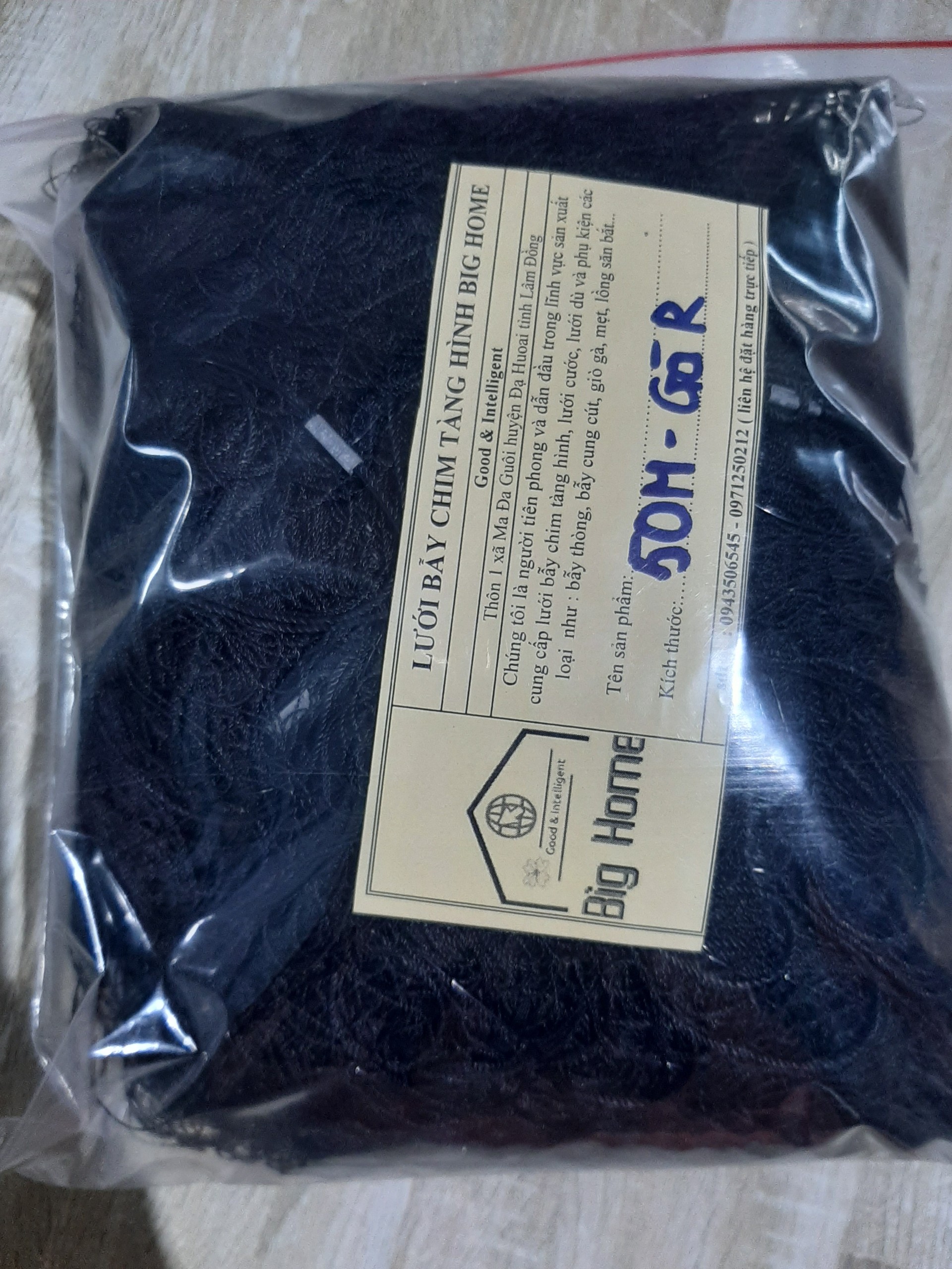 Lưới bẫy gà rừng dài 50m cao 5m mắt lỗ 12cm hàng thái lan có chống gió và bấm chì , đã nhuộm màu cỏ khô tàng hình