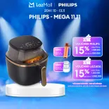 Nồi Chiên Không Dầu Philips NA332/00 cảm ứng 16 trong 1|6.2L|RapidAir Plus| Mới, Giòn hơn - Hàng Chính Hãng