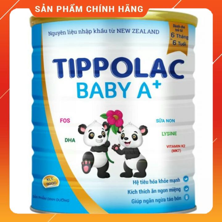 TIPOLAC - BABY A+ 900g Trẻ từ 06 tháng - 6 tuổi