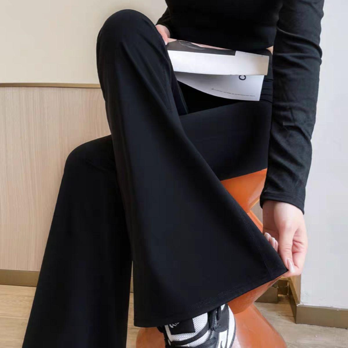 Quần ống loe nữ cạp cao dáng dài, quần legging nữ kiểu ôm ống loe