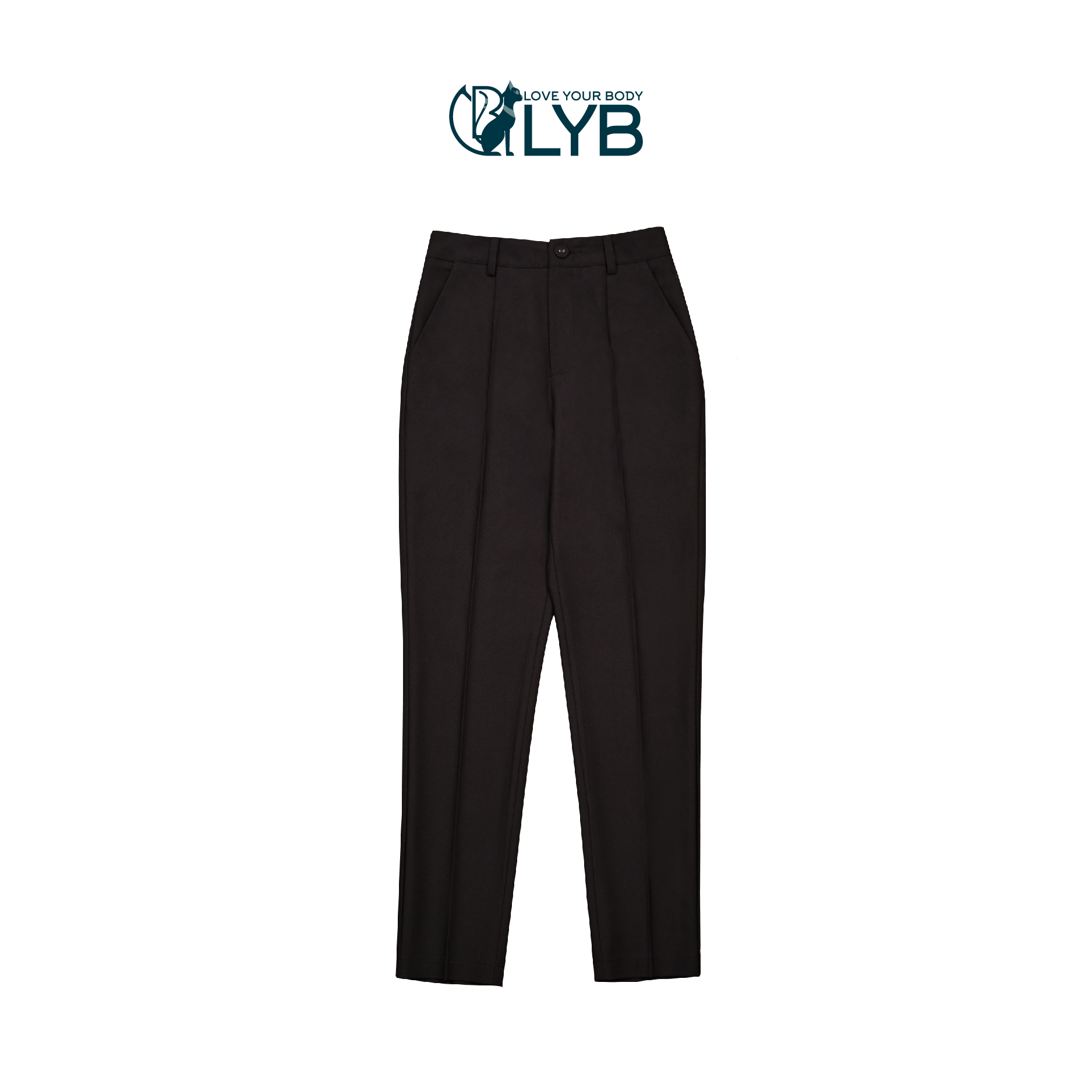 Quần công sở dài slim màu đen LYB