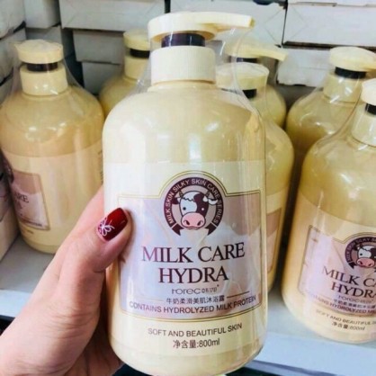 Sữa tắm con bò rorec milk care hydra 800ml - mẫu mới sữa tắm con bò làm trắng da 800ml