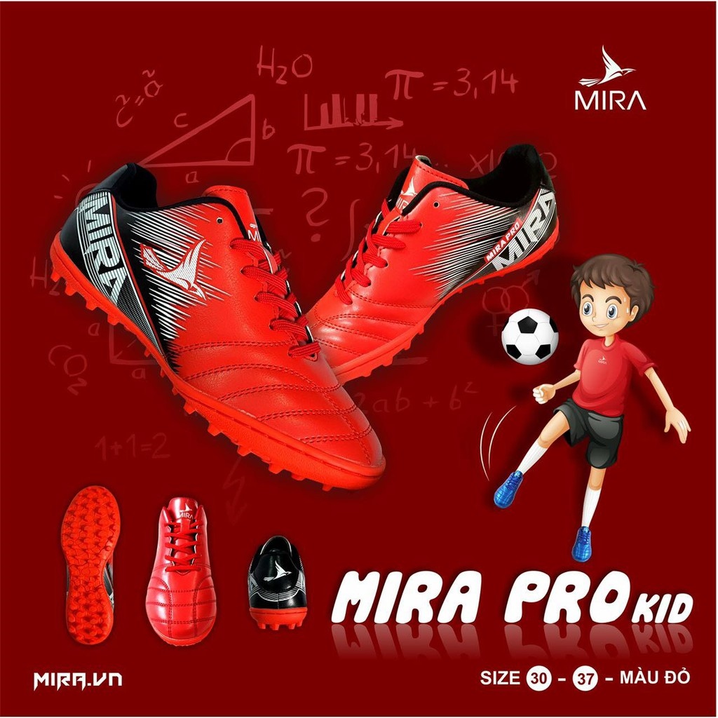 Giày bóng đá trẻ em mira pro kid 🔔free ship🔔 giày đá banh sân cỏ nhân tạo chính hãng mẫu mới nhất 2021