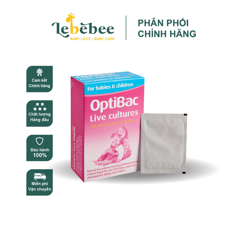 Men vi sinh optibac hồng sơ sinh + mẹ bầu - optibac probiotics