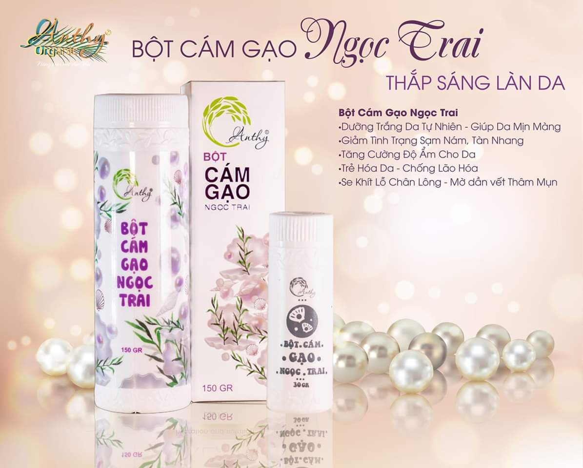 [TẶNG QUÀ + GIẢM VOUCHER 8%][Chính hãng Anthy Date 2025] Combo 2 cám gạo Anthy Ngọc Trai 150gram