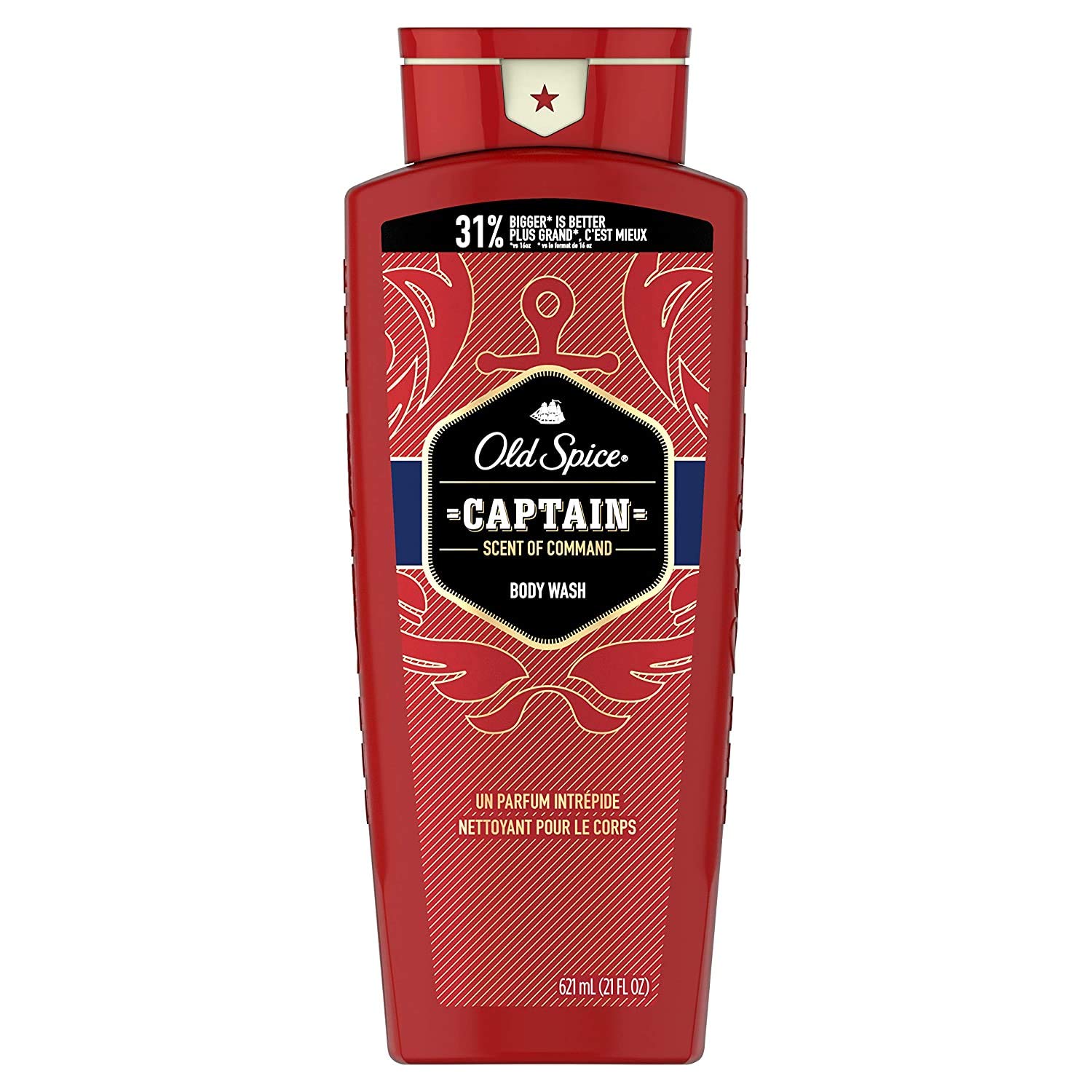 Sữa tắm nam Old Spice Body Wash for Men Captain Scent of Command 621ml