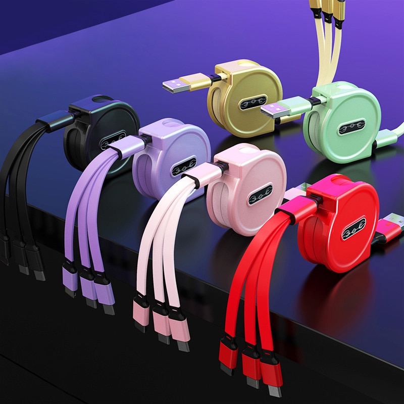 Cáp sạc nhanh 3 trong 1 cáp dữ liệu cho micro type c dây cáp sạc usb cho huawei oppo vivo xiaomi samsung cáp dữ liệu