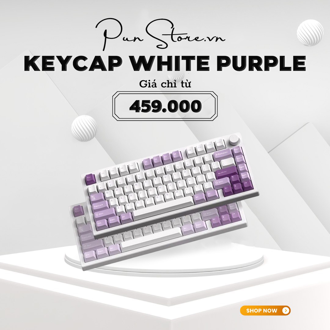 Bộ keycap FL-Esports White Purple
