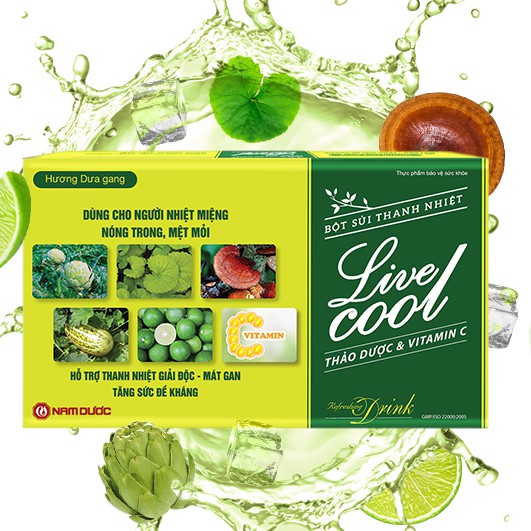 Sủi Thanh nhiệt Live Cool, giúp thanh nhiệt, giải độc, mát gan, nóng trong người (1hộp 10gói)