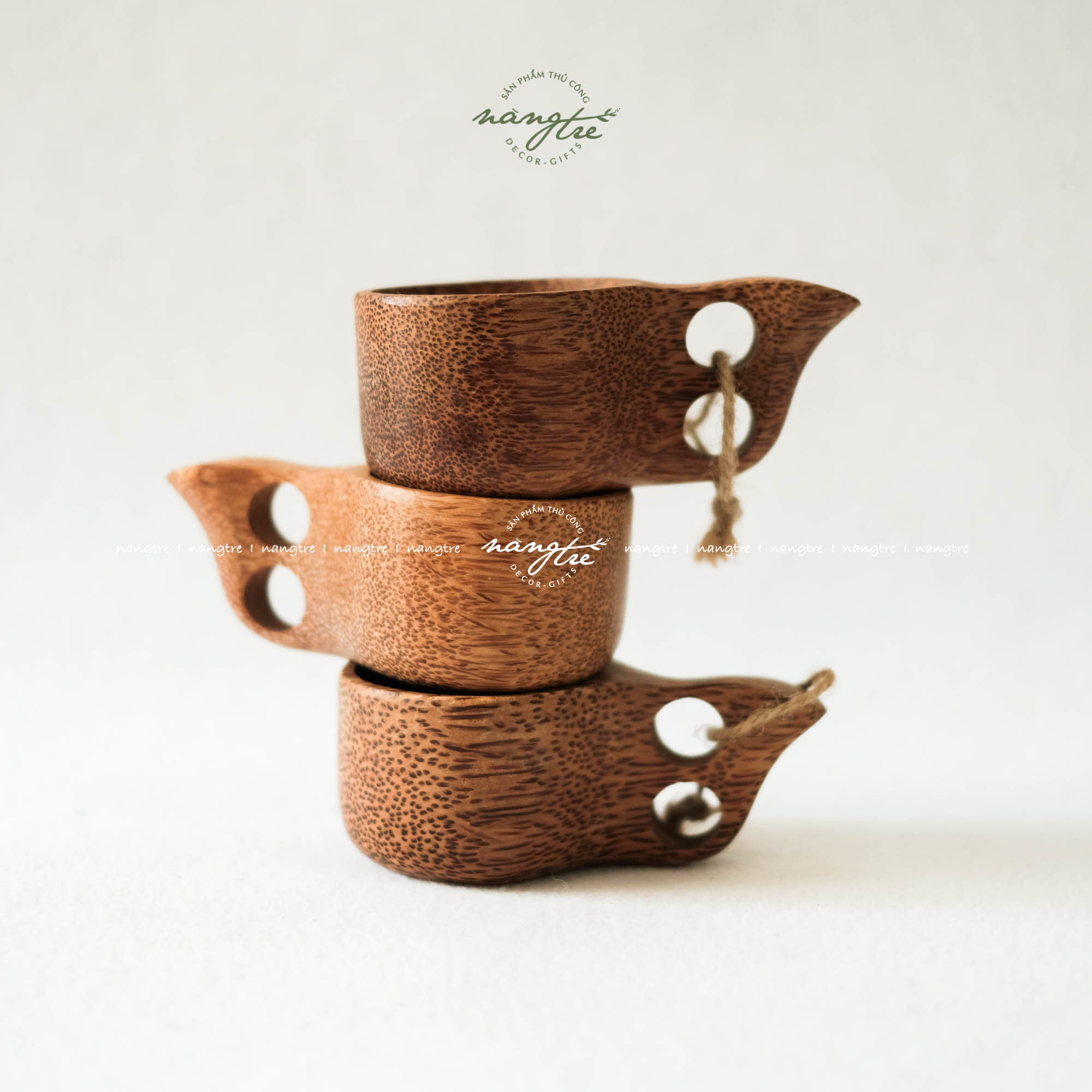 Ly cốc bằng gỗ dừa- Ly gỗ dừa decor