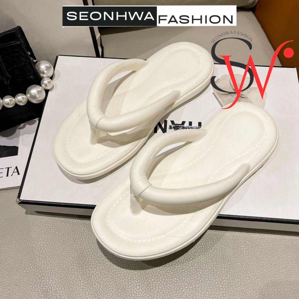 Dép xỏ ngón nữ đế xuồng SEONHWA cao 2cm Dép lê nữ nhiều màu thời trang đi biển GE202 - 5