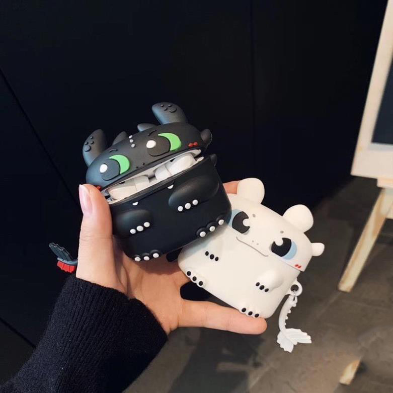 Case airpods Pro rồng Fury trắng đen 1005CAFD