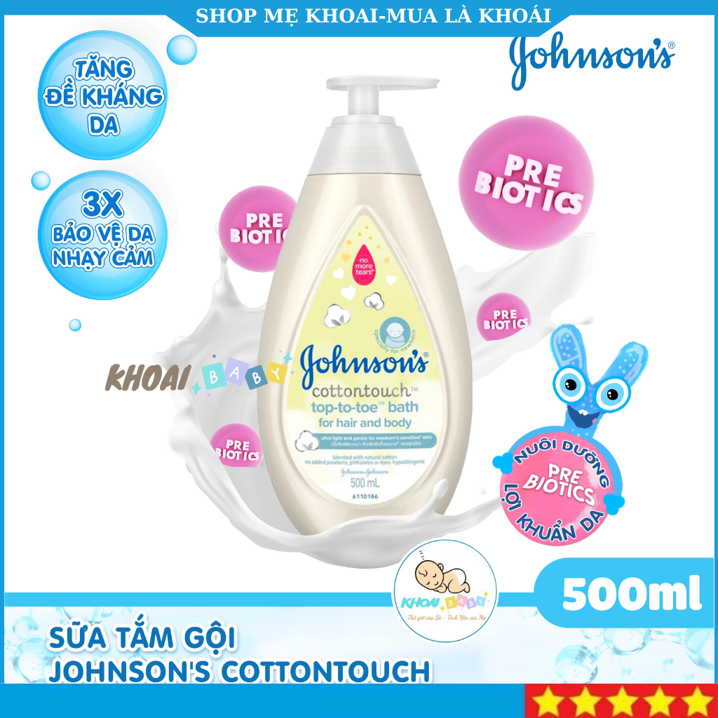 Sữa tắm gội toàn thân mẫu mới Johnson s TOP TO TOE 200ml - 500ml