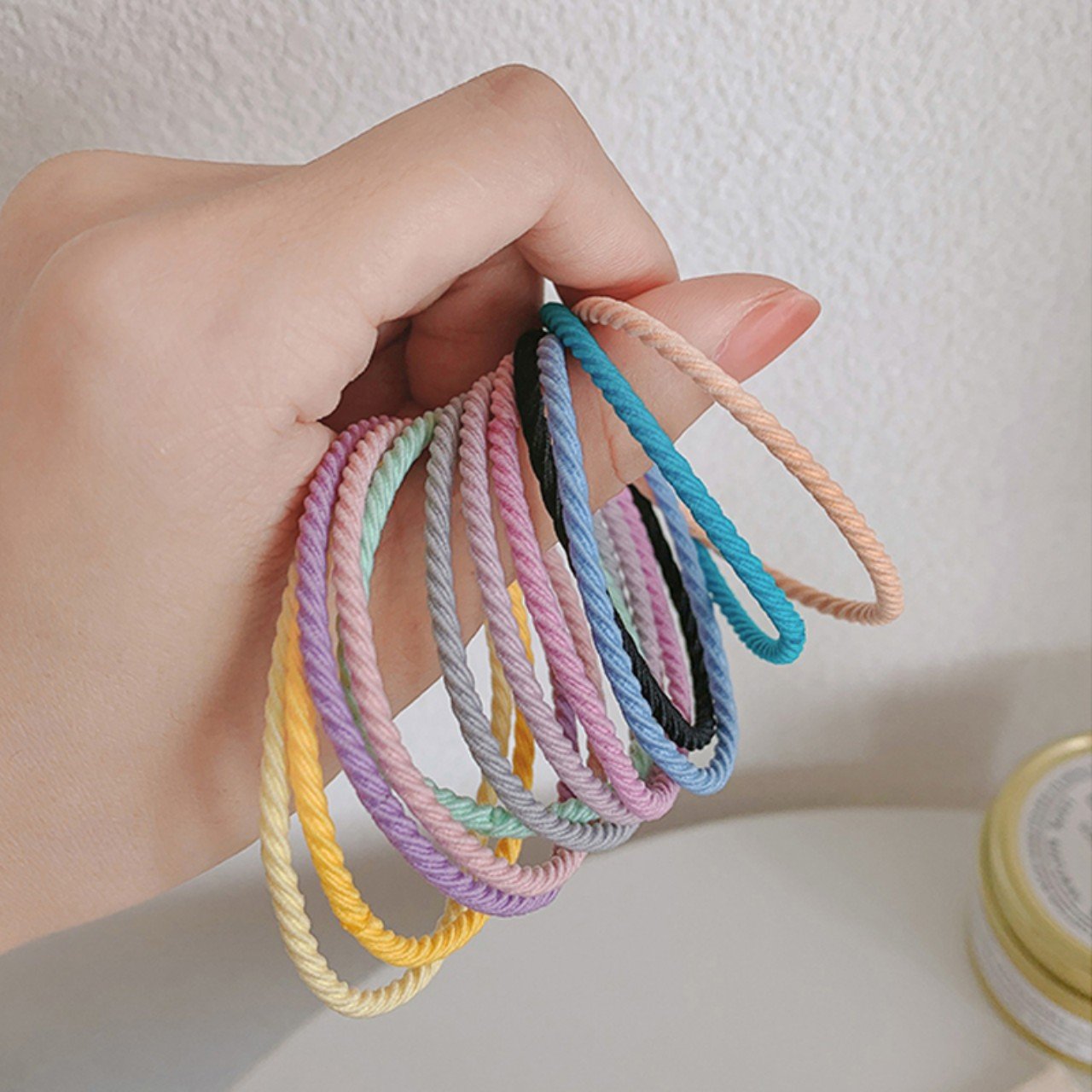Dây thun cột tóc sắc màu set 10 thun