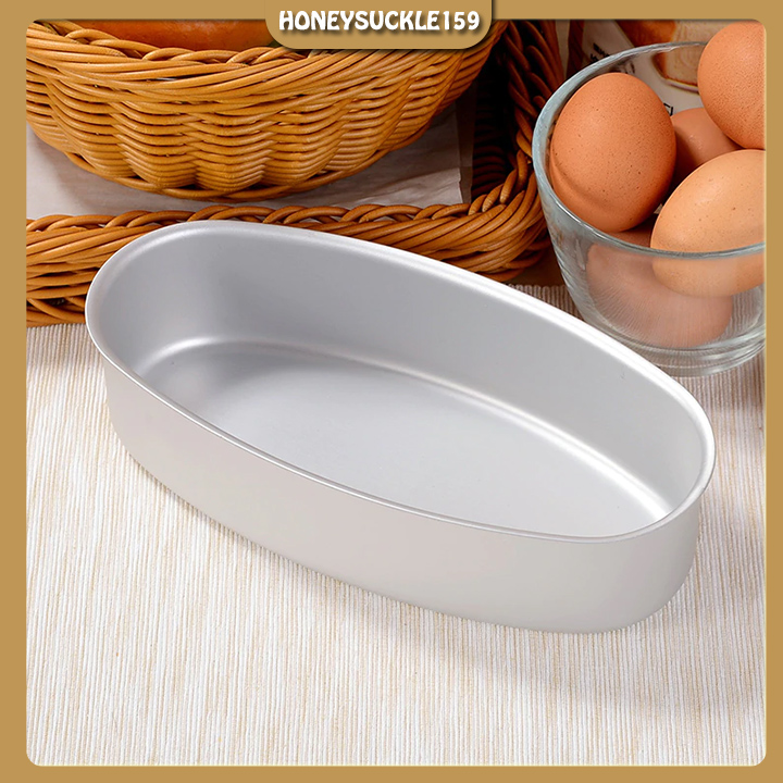 Khuôn Đúc Oval Bầu Dục Làm Bánh Mì Hoa Cúc D08 (21*10*6cm)