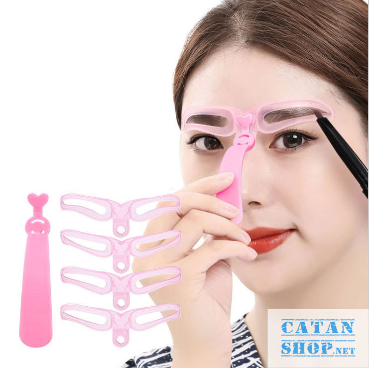 [HCM]Khuôn kẻ chân mày cầm tay Dụng cụ trang điểm bộ 4 hoặc 8 kiểu siêu xinh Khung kẻ định hình lông mày-CMCamTay