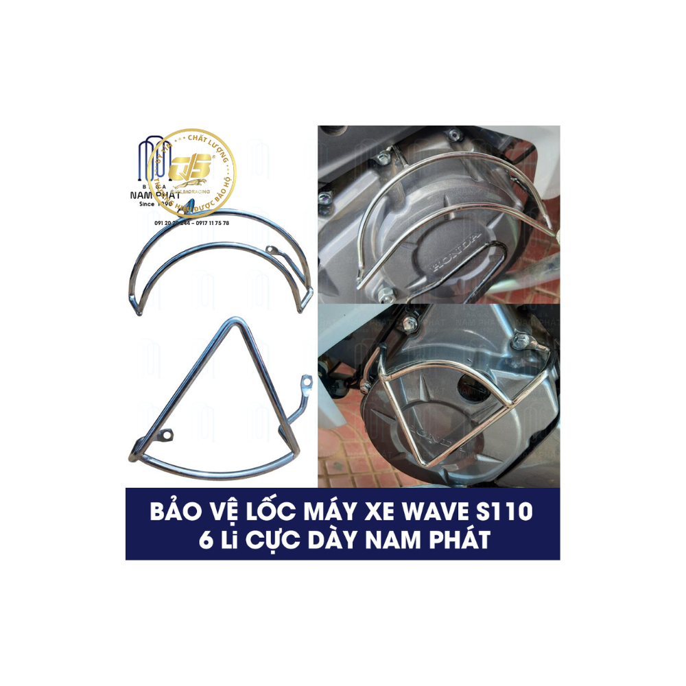 Bảo vệ lốc máy các dòng xe wave a 2017 - 2021, inox 100%