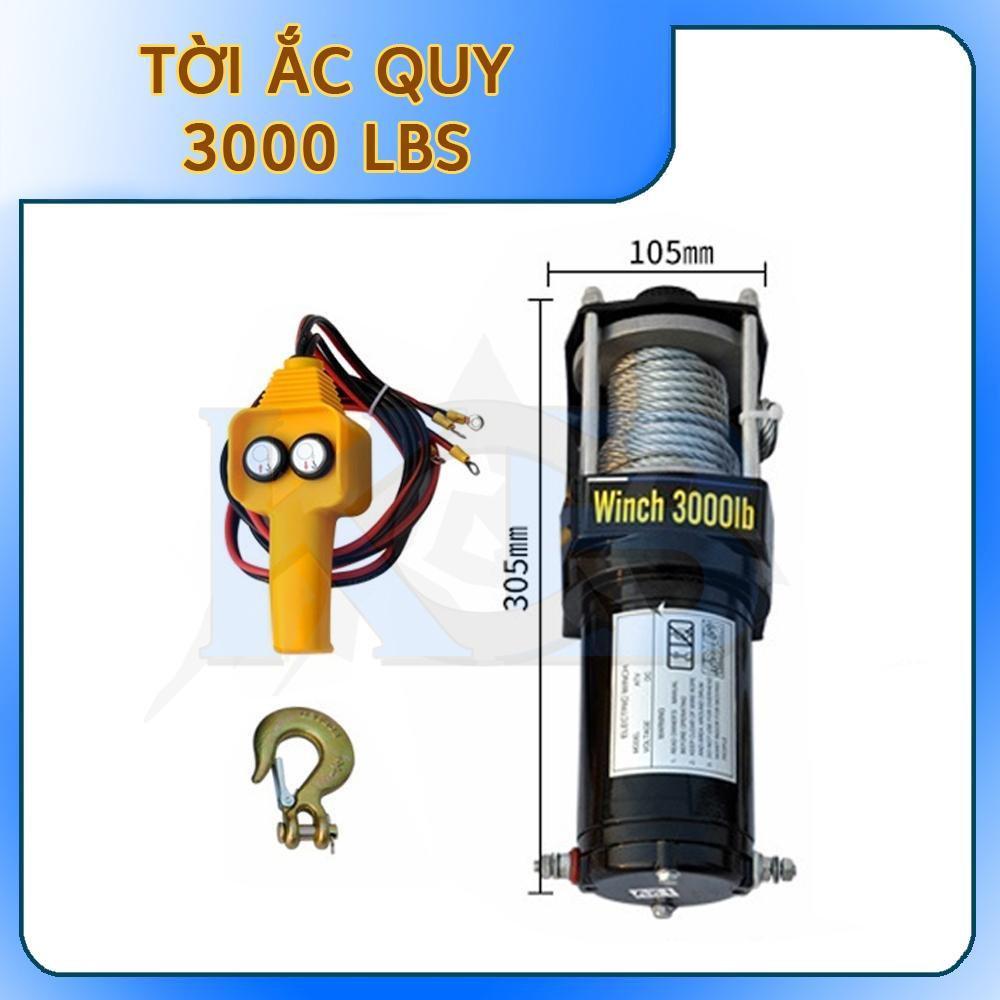 Tời ắc quy- cứu hộ ô tô 3000lbs