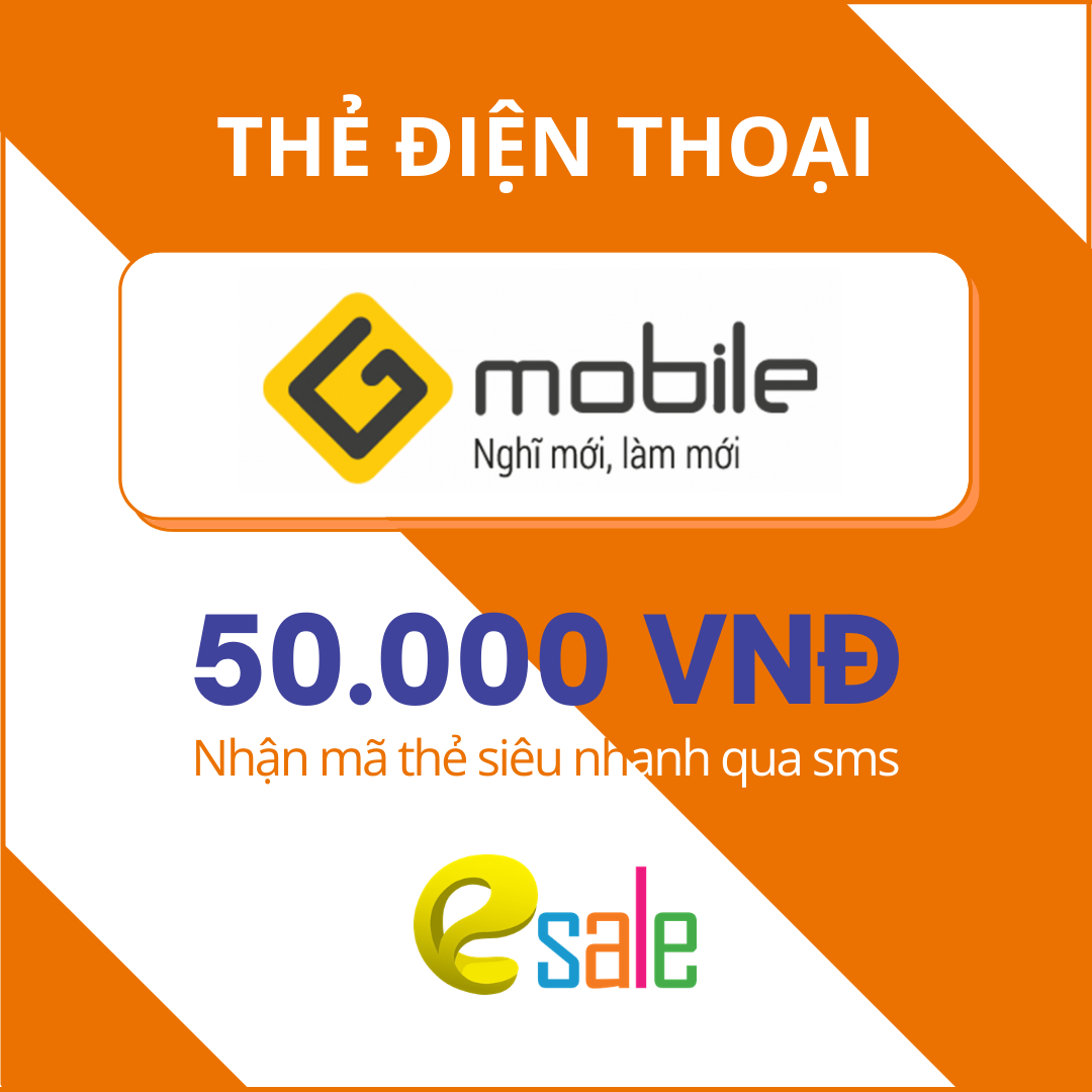 Thẻ Gmobile 50.000 - nhận mã thẻ siêu nhanh qua sms
