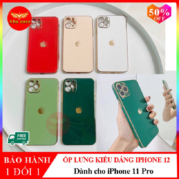 Ốp lưng iphone 11 Pro - Ốp lưng dẻo kiểu dáng iphone 12 sang trọng, lên đời cho iphone 11 pro sang iphone 12 chỉ 3 giây